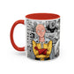 Anime Fist Coffee Mug  Dynamic Manga Collage Accent Mug (11/15 oz)
