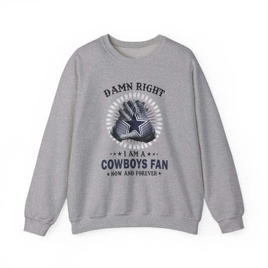 Customizable Cowboys Fan Crewneck Sweatshirt | Dallas Star Football Sweatshirt