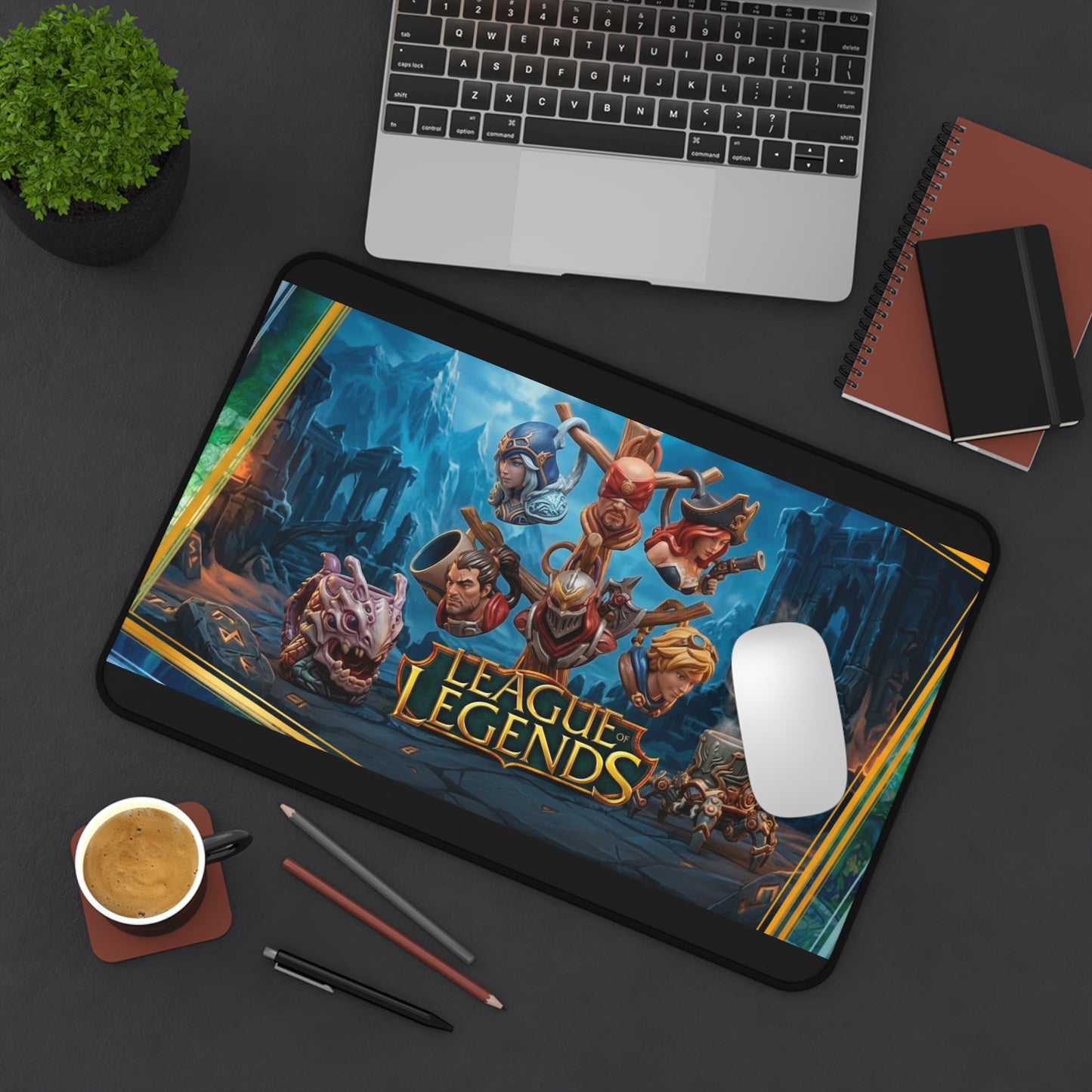 League of Legends Desk Mat Gaming Mouse Pad with Champion Collage