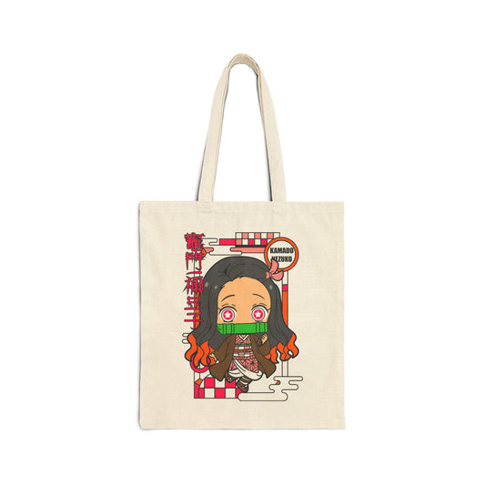 Nezuko Canvas Tote Bag | Demon Slayer Inspired Tote Bag