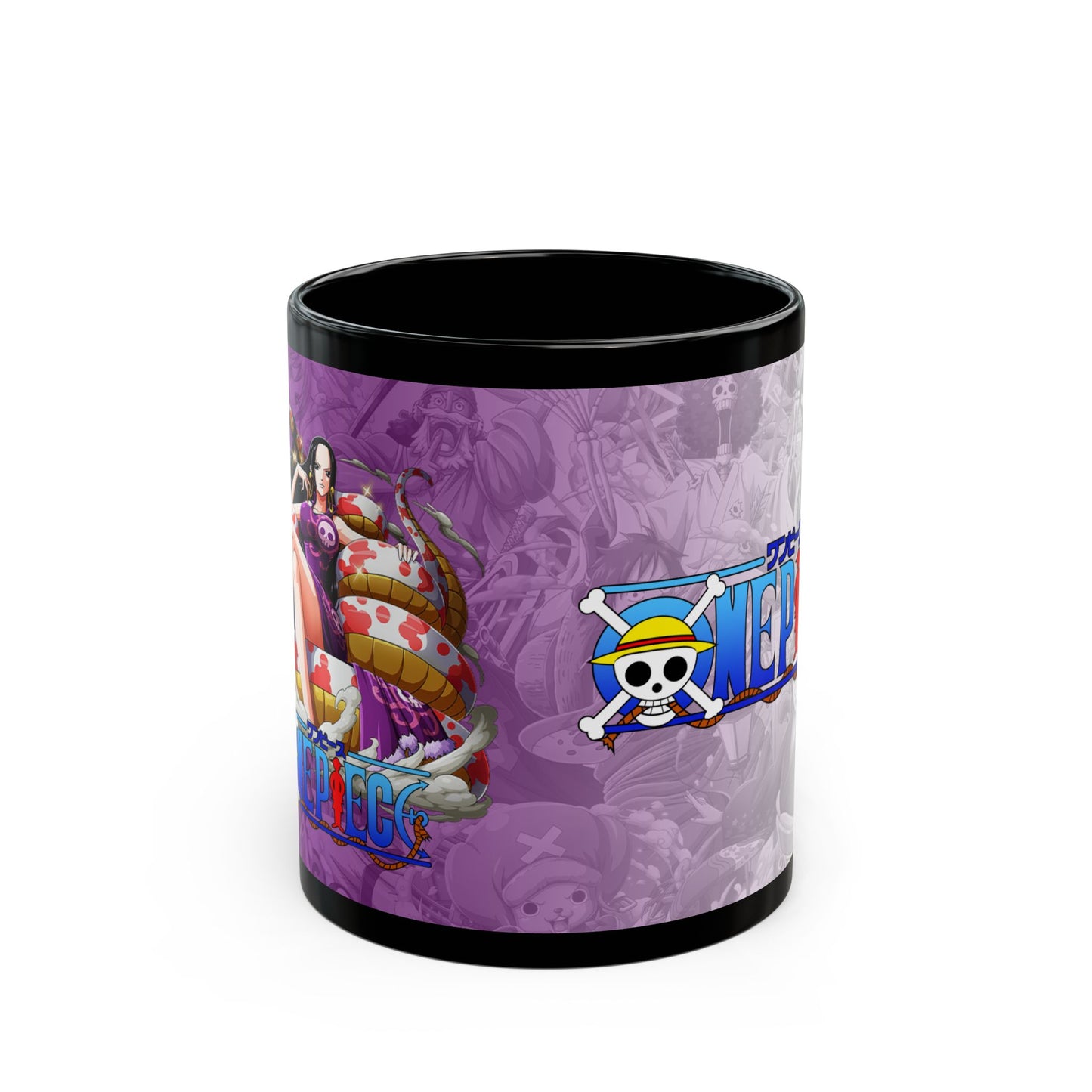 One Piece Logo Mug | Black Ceramic Anime Coffee Cup
