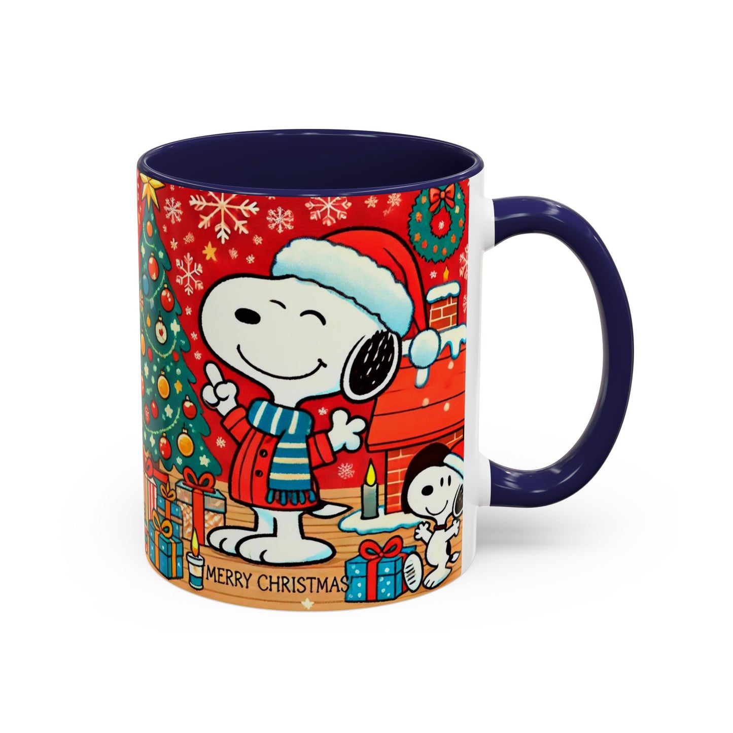 Yellow Santa Holiday Mug | Christmas Accent Coffee Mug (11,15oz)