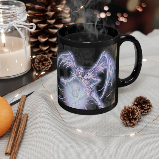 Demon Reaper Black Mug — Gothic Anime Grim Reaper Coffee Cup (11oz & 15oz)