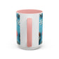 Blue Santa Claus Mug | Snowflakes Holiday Coffee Mug