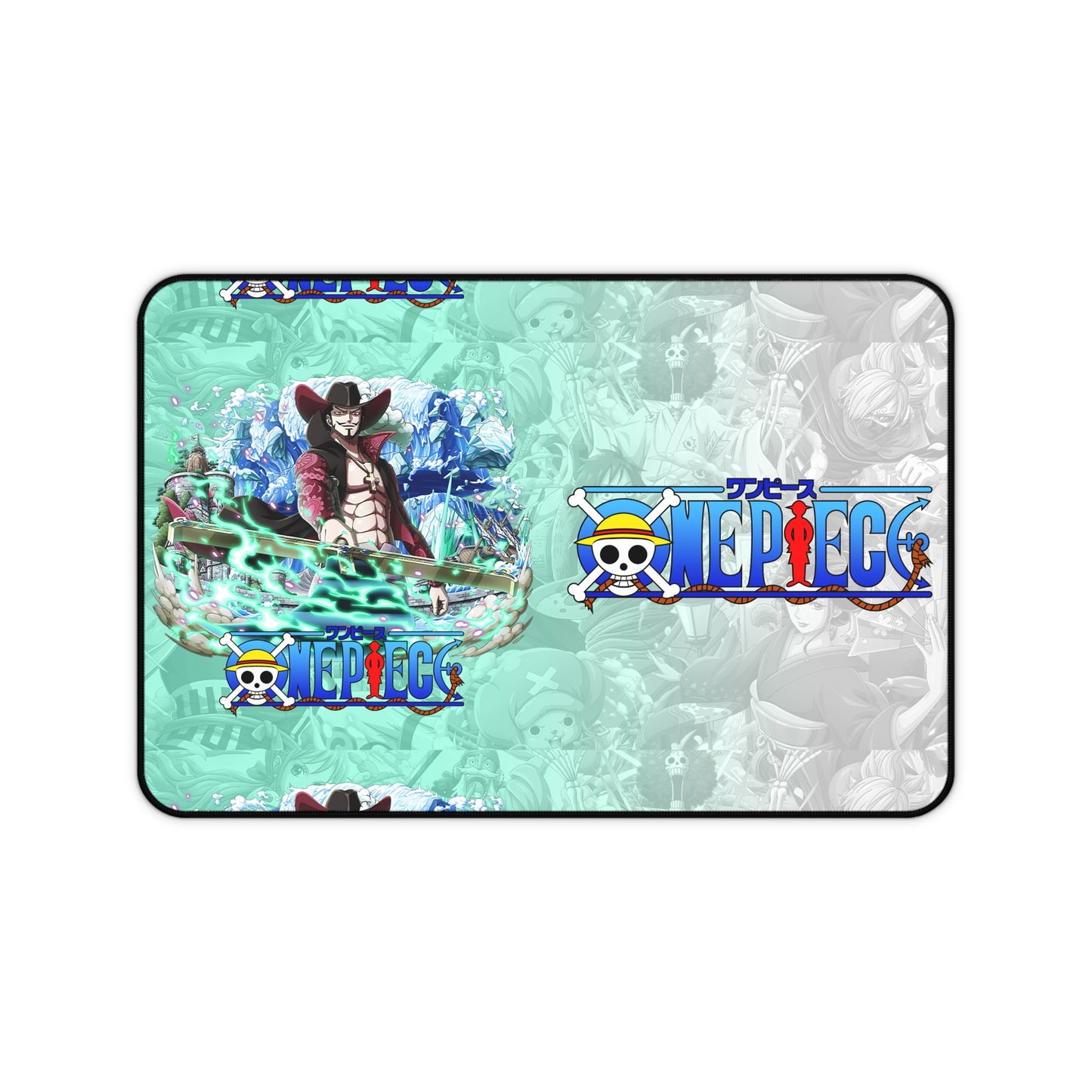One Piece Desk Mat Anime Gaming Mousepad with Logo & Luffy Design