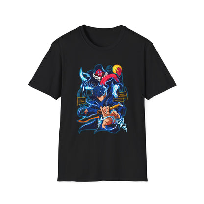 Demon Rider Illustration T-Shirt | Neon Fantasy Anime Design