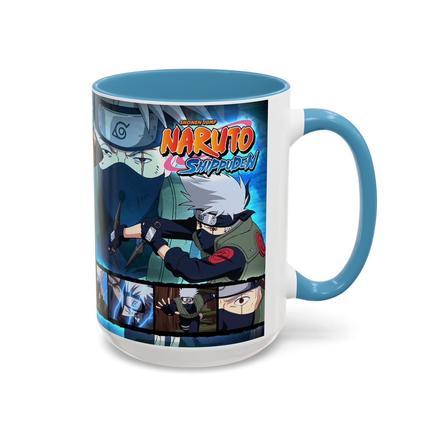 Naruto Kakashi Accent Coffee Mug — Anime Character Collage 11/15oz
