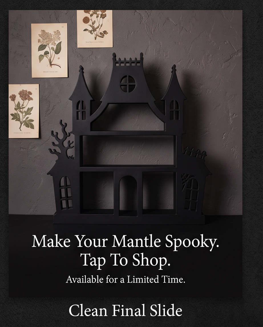 Haunted House Halloween Decorative Shelf