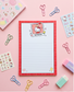 Hello Kitty-Inspired Notepad | Cute Kawaii Desk Essential for School, Work &amp; Everyday Notes