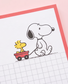 Red Beagle-Inspired Notepad | Cute Desk Essential & Back-to-School Must-Have