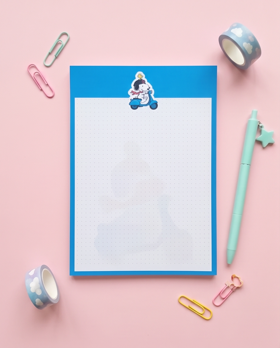Blue Puppy-Inspired Notepad | Desk Essential & Back-to-School Must-Have