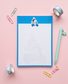 Blue Puppy-Inspired Notepad | Desk Essential & Back-to-School Must-Have