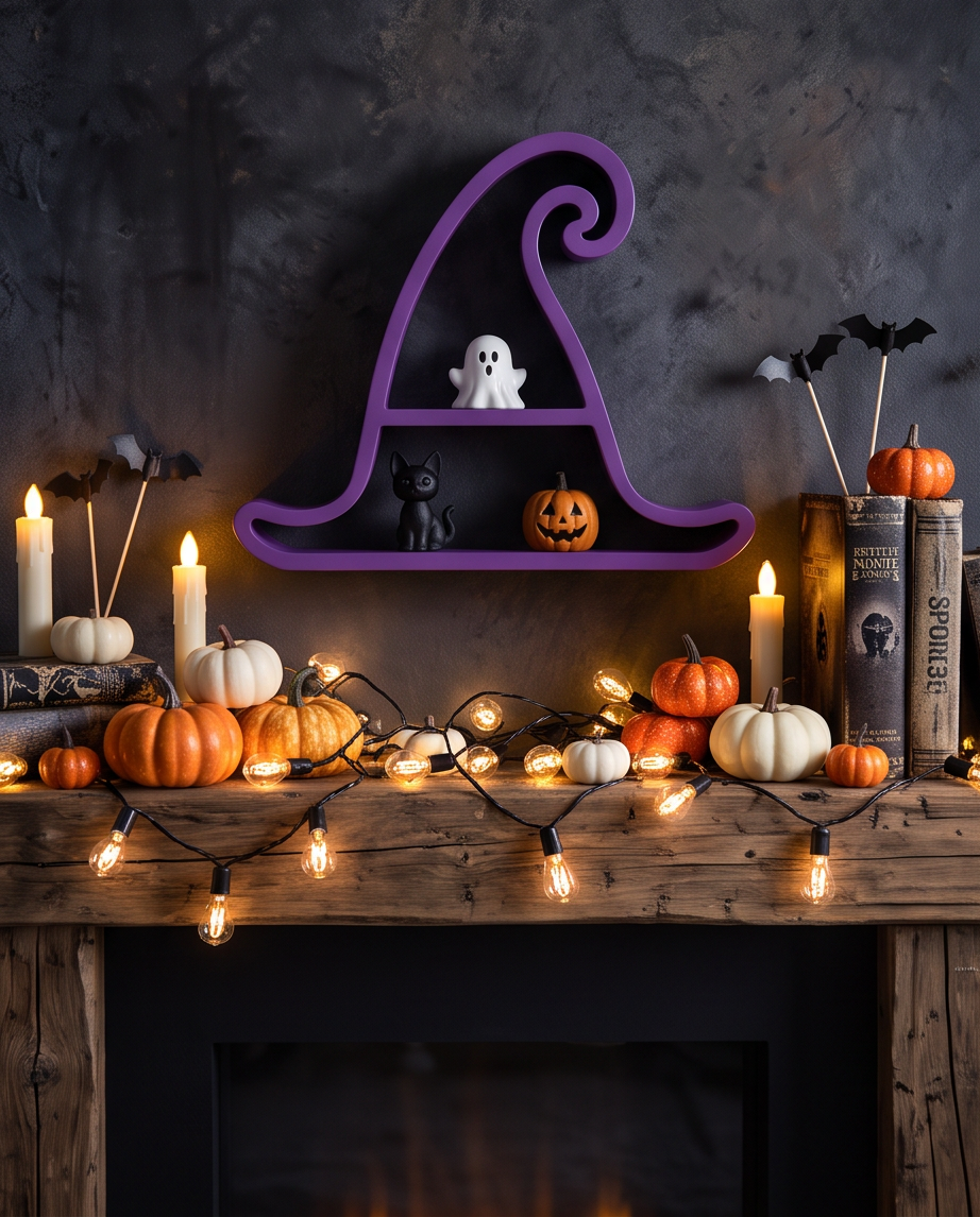 Witch's Hat Halloween Decorative Shelf