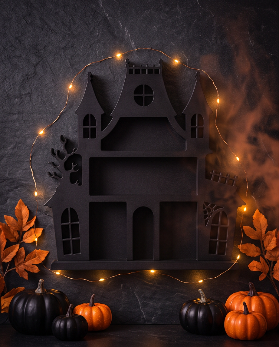 Haunted House Halloween Decorative Shelf