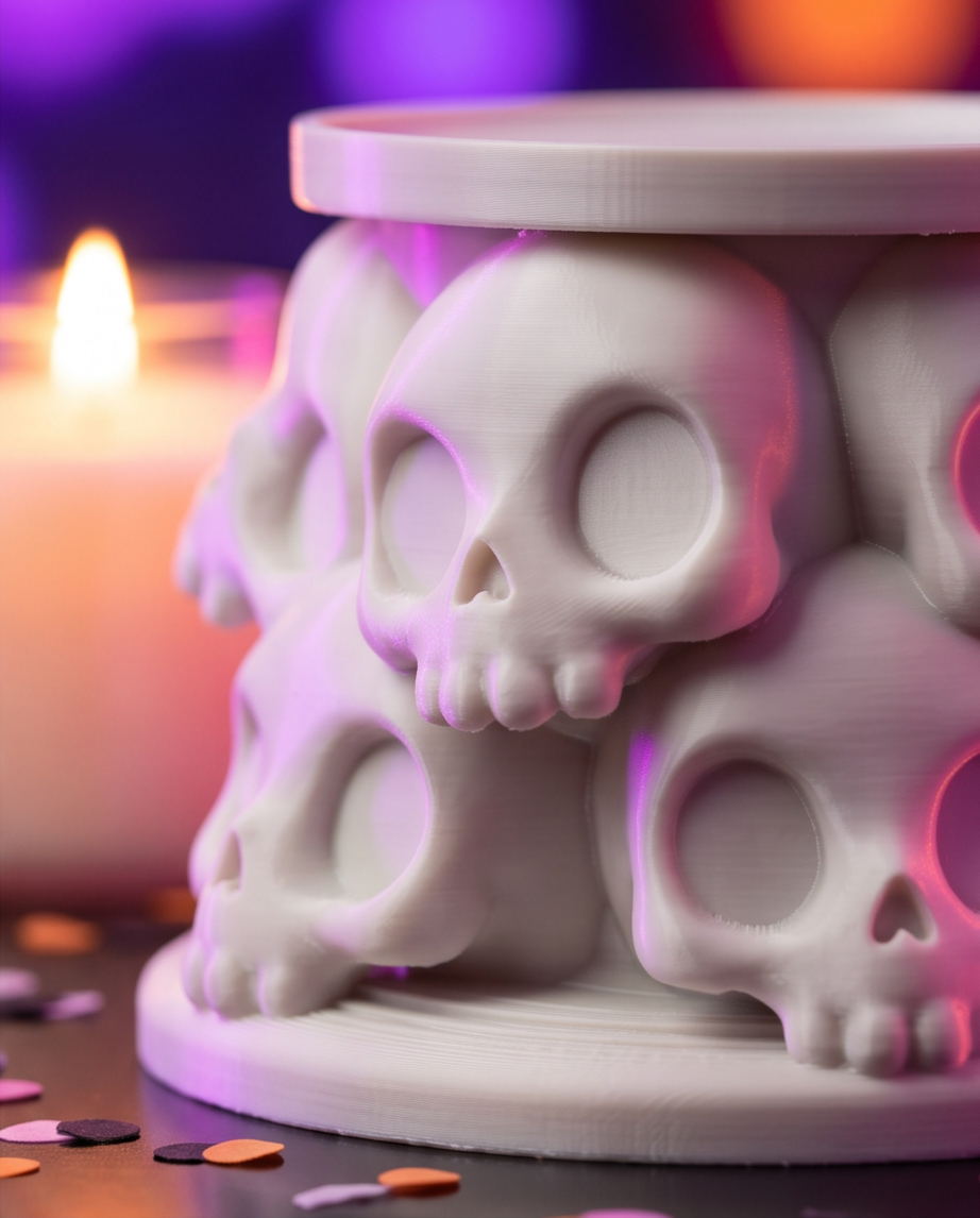 Skull Candle Holder