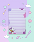 Pirate Snoopy Purple Lined Notepad | Cute Peanuts Writing Pad for School, Office & Journaling