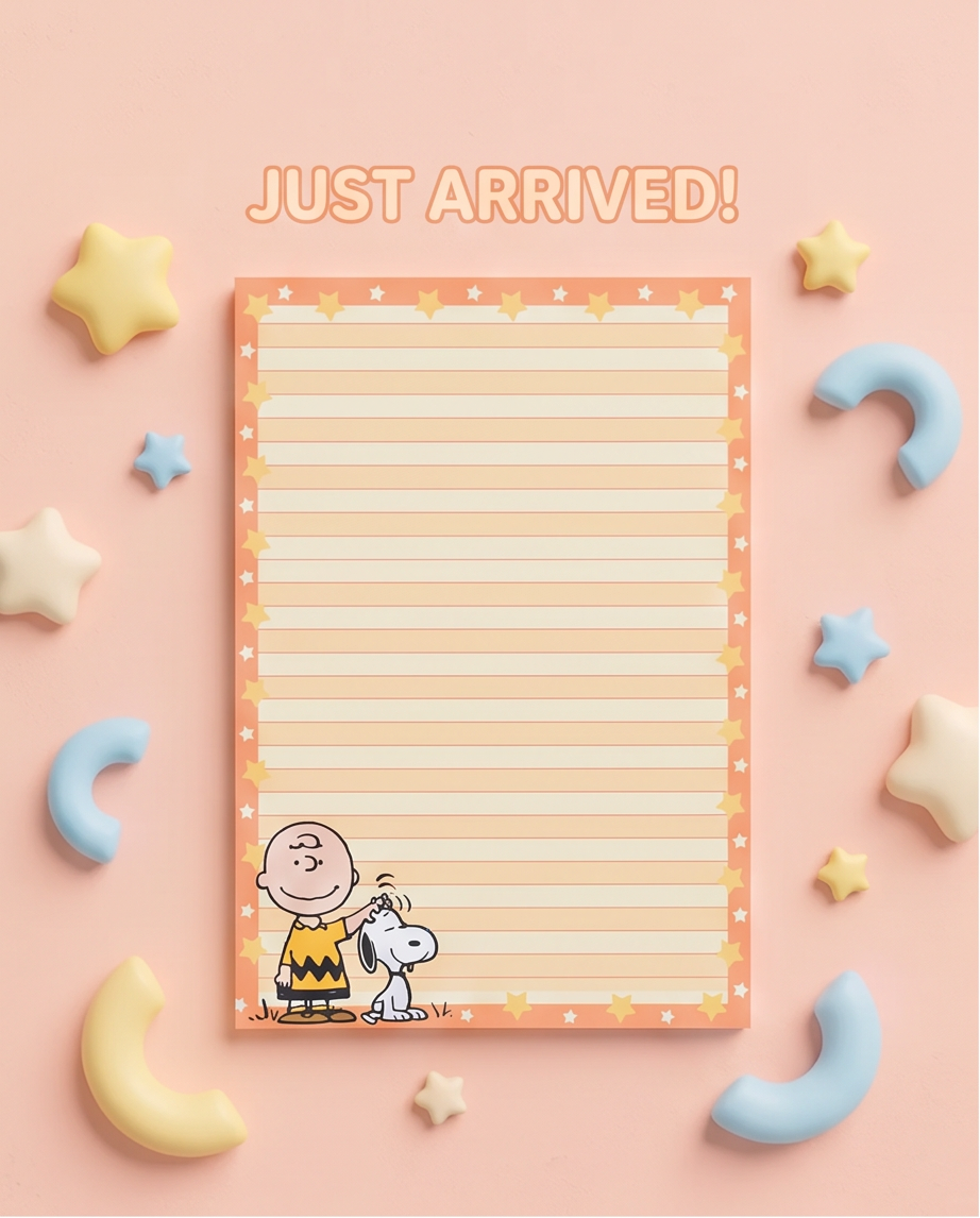 Charlie Brown Lined Notepad | Cute Peanuts Writing Pad for School, Office & Journaling