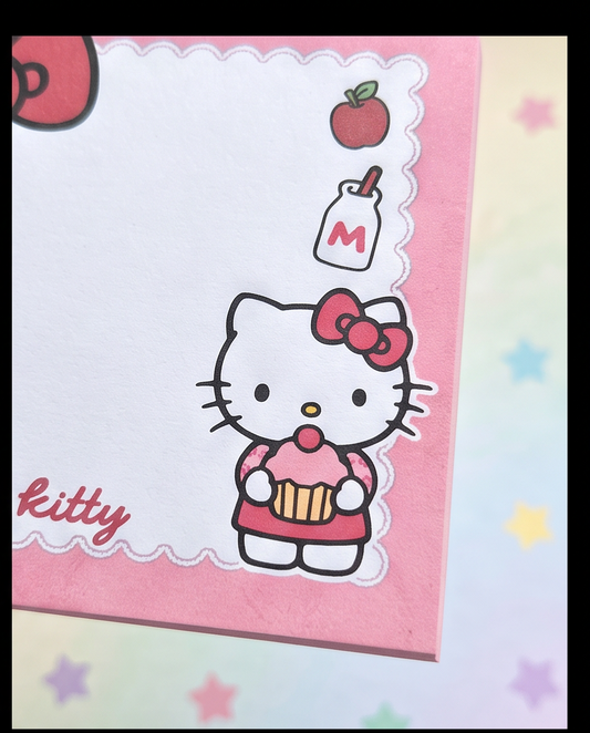 Red Hello Kitty Bloc Notepad | Cute Kawaii Memo Pad for School, Office & Everyday Notes