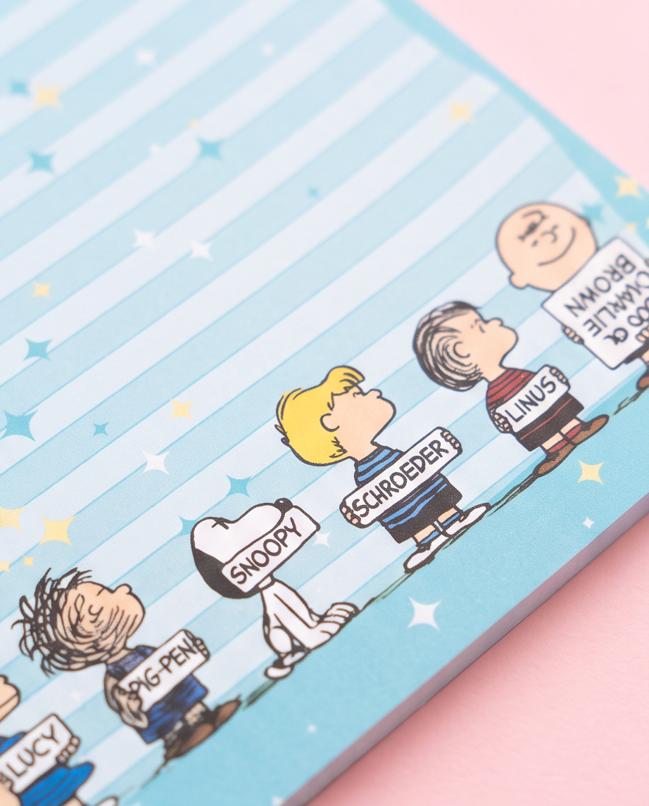 Snoopy & Friends Blue Lined Notepad | Cute Peanuts Writing Pad for School, Office & Journaling