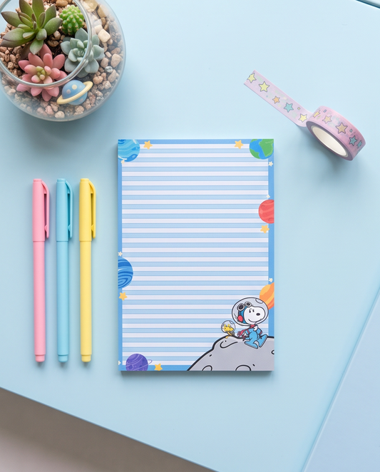 Snoopy Lined Astronaut Notepad