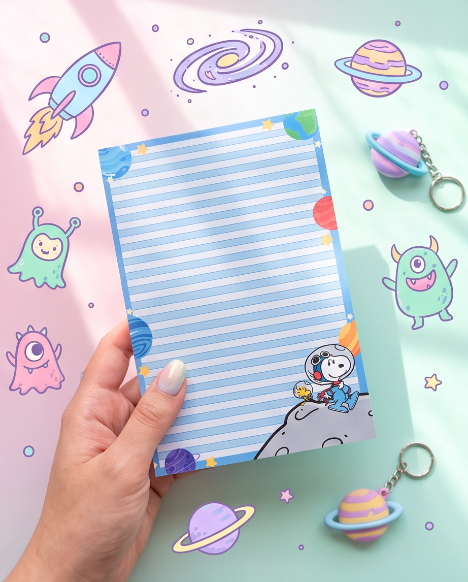 Snoopy Lined Astronaut Notepad