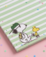 Green Snoopy Lined Notepad | Cute Peanuts Writing Pad for School, Office & Journaling