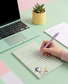 Green Snoopy Lined Notepad | Cute Peanuts Writing Pad for School, Office & Journaling