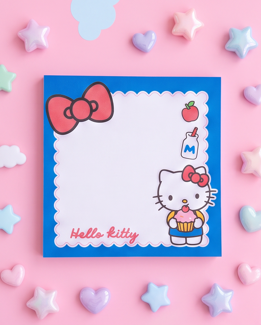 Blue Hello Kitty Bloc Notepad | Cute Kawaii Memo Pad for School, Office & Everyday Planning