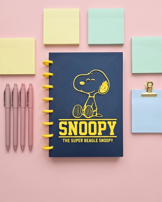 3D Printed Beagle Character Notebook Cover – Playful Cartoon Journal & Planner Cover  with 60 pages A5 Lined Paper