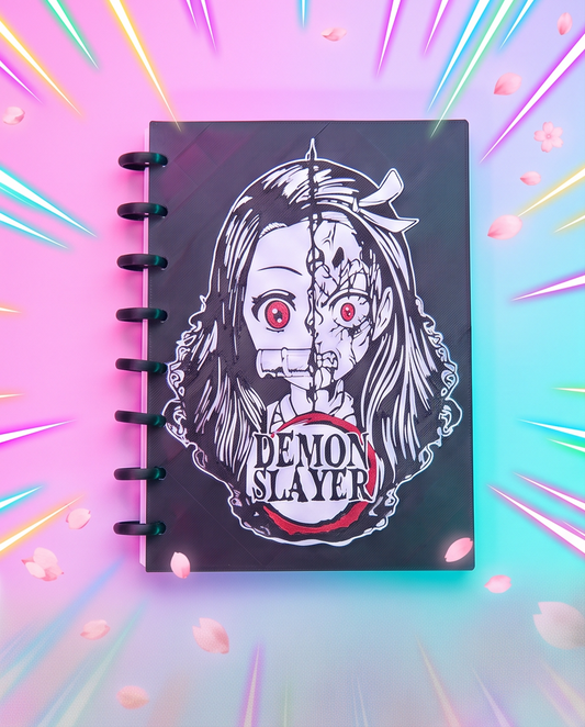 Nezuko-Inspired 3D Printed Notebook Cover — 60-Page Lined Journal
