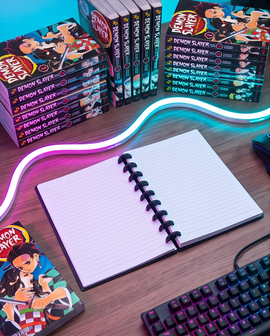 Nezuko-Inspired 3D Printed Notebook Cover — 60-Page Lined Journal