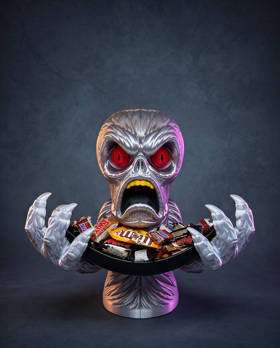 Ghoul Candy Holder — Spooky Halloween Candy Bowl & Haunted House Décor