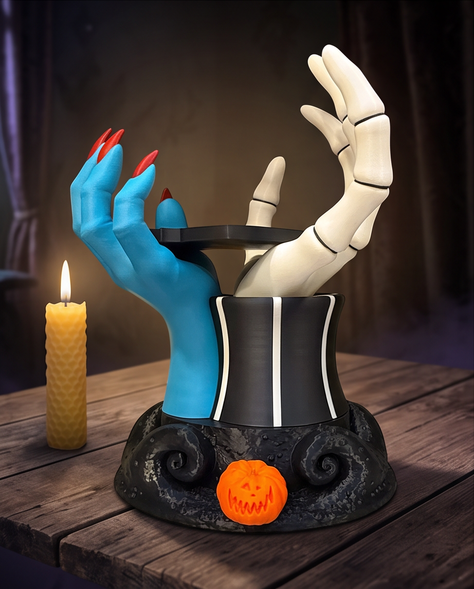 Jack & Sally Candle Jar Holder | Spooky Halloween Décor