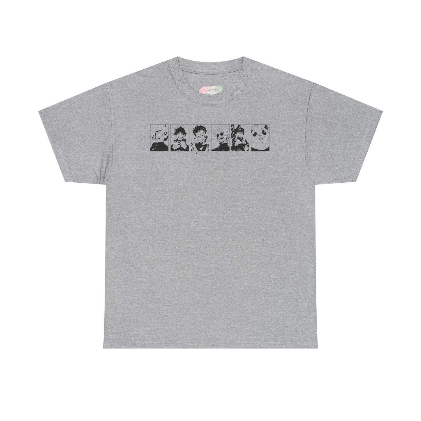Retro Cartoon Faces Tee | Black Lineup Graphic T-Shirt