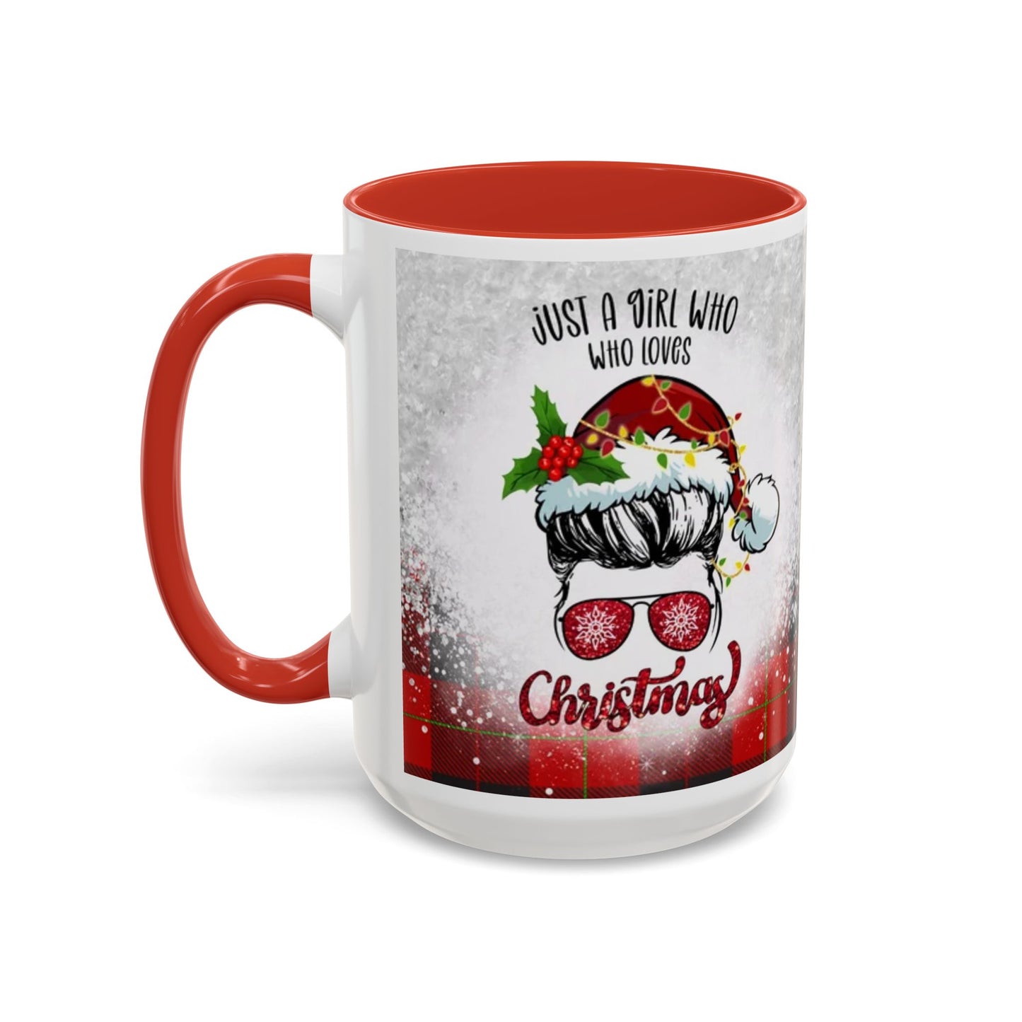 Just a Girl Who Loves Christmas Skull Mug | Accent Coffee Mug 11oz/15oz