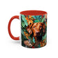 Vizsla Floral Accent Coffee Mug — Dog Portrait Botanical 11/15oz