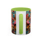 Chihuahua Floral Wreath Accent Coffee Mug — Colorful Pet Lover Gift (11/15oz)
