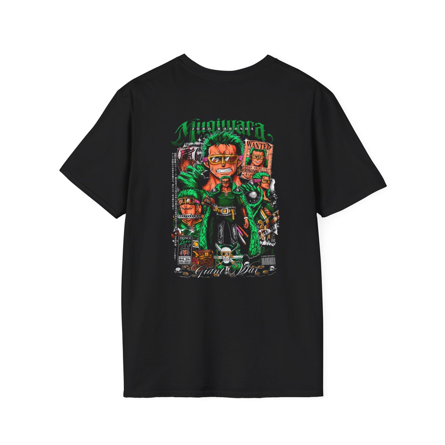 Viking Skull Logo T-Shirt — 'ELBAN' Neon Teal Pirate Skull Tee