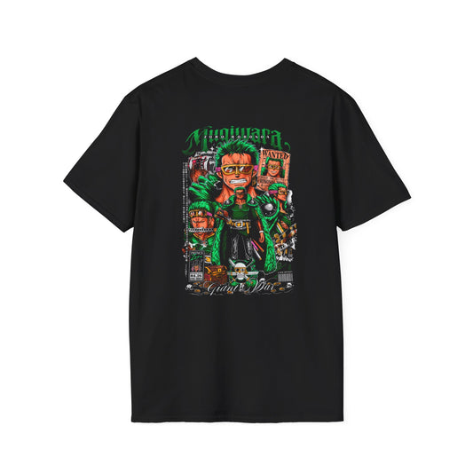 Viking Skull Logo T-Shirt — 'ELBAN' Neon Teal Pirate Skull Tee