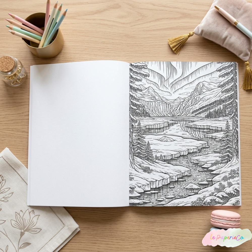 Majestic Landscapes Coloring Book | 30 Coloring Pages for all Ages
