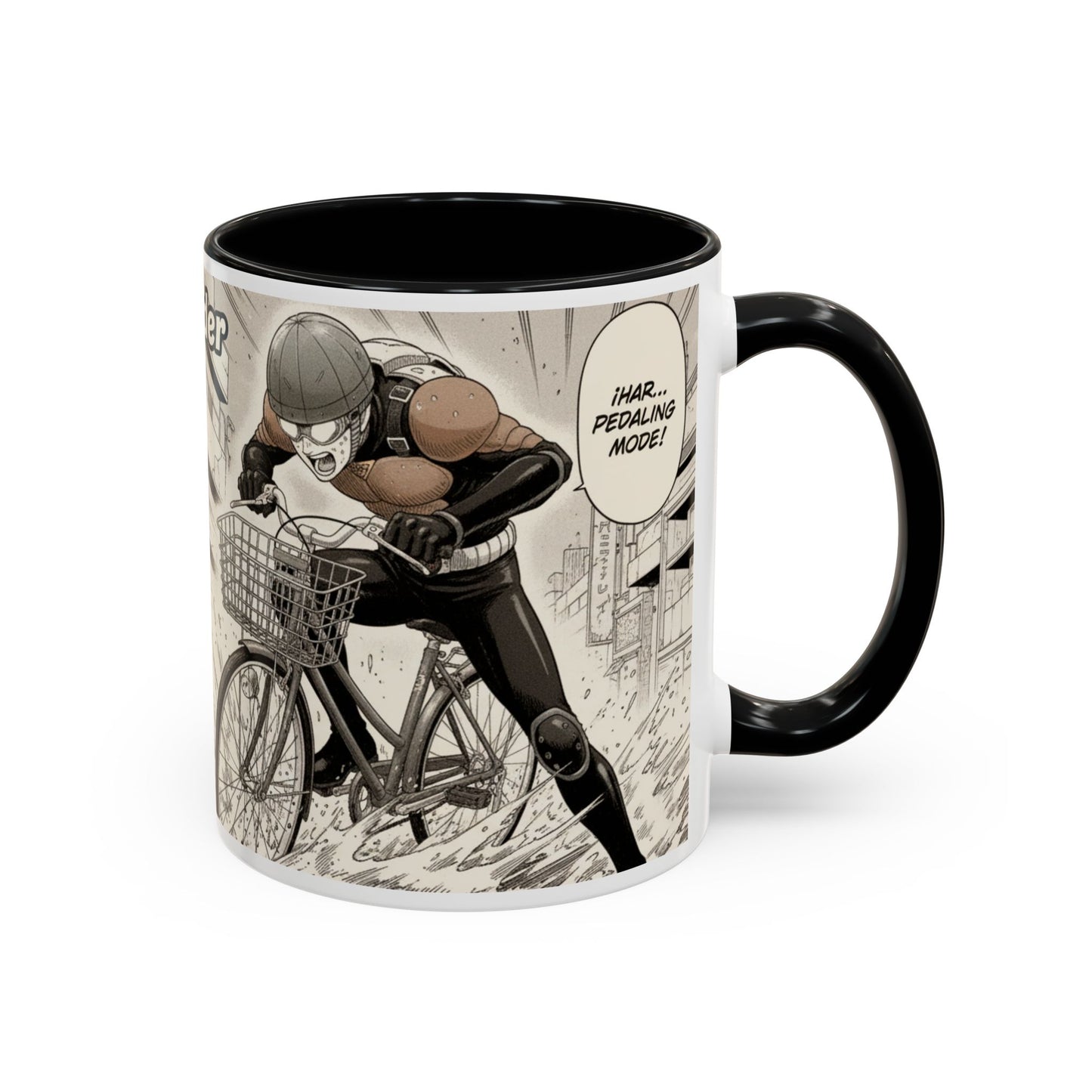 Mumen Rider Comic Panel Coffee Mug  Anime Hero Bike Design (11/15oz)