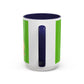 Grinch Character with Poop Present Mug | Accent Coffee Mug