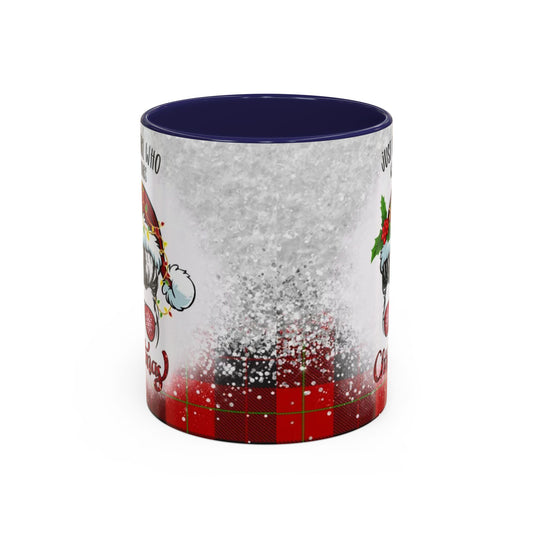 Just a Girl Who Loves Christmas Skull Mug | Accent Coffee Mug 11oz/15oz