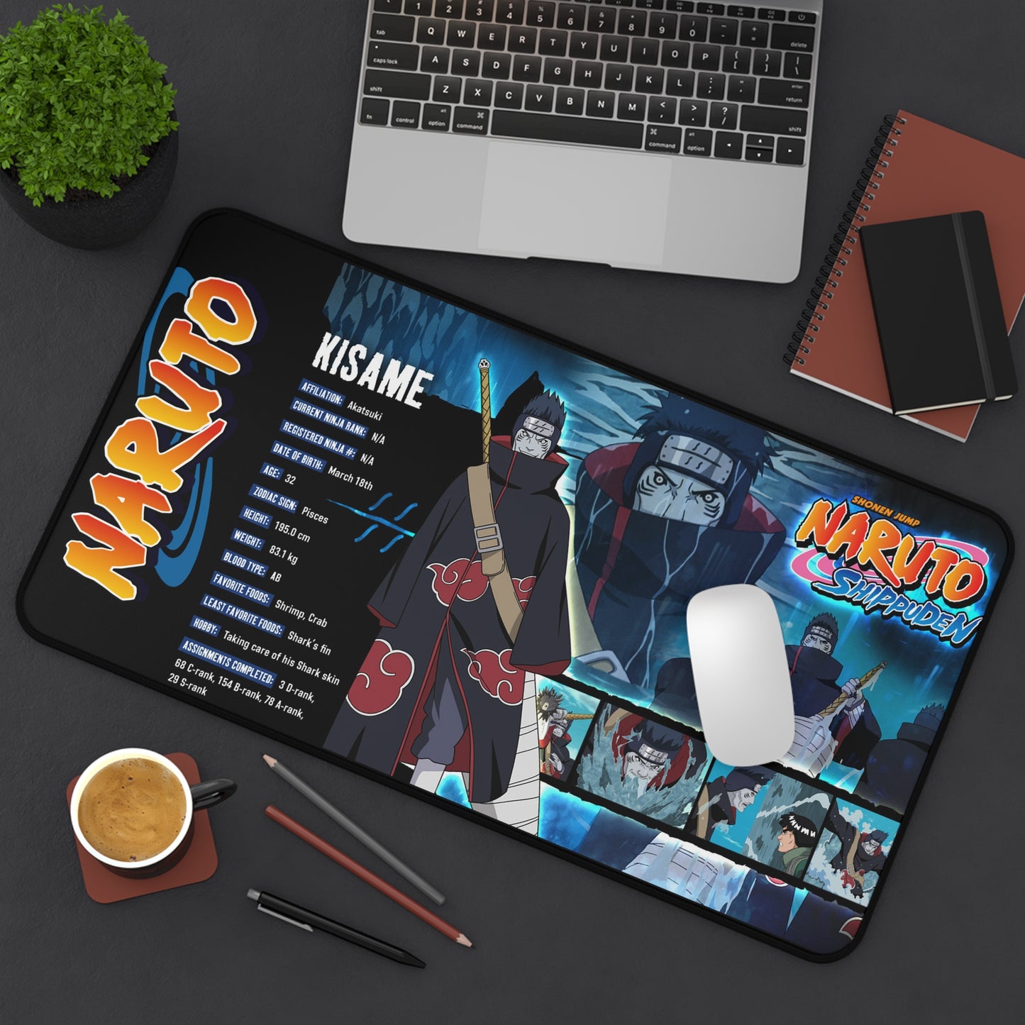 Naruto Shippuden Kisame Desk Mat | Anime Gaming Mouse Pad