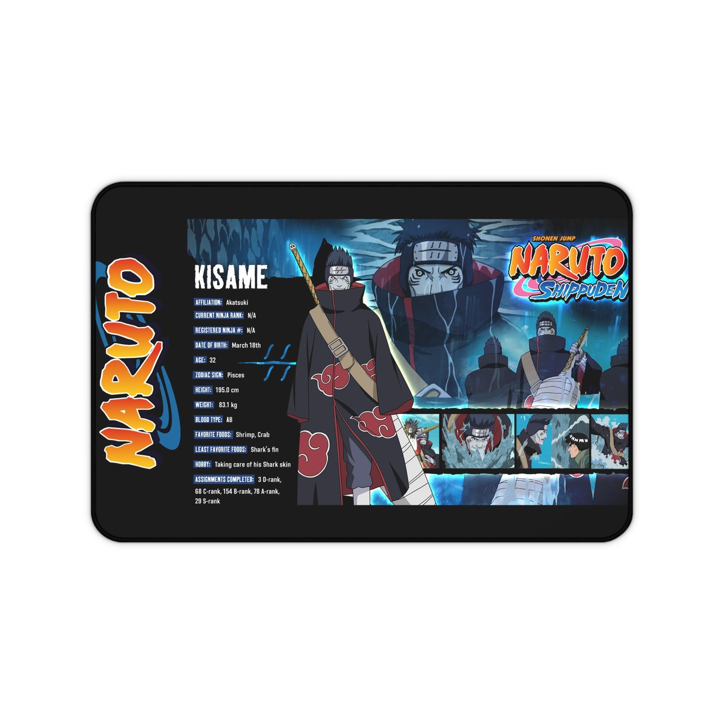 Naruto Shippuden Kisame Desk Mat | Anime Gaming Mouse Pad