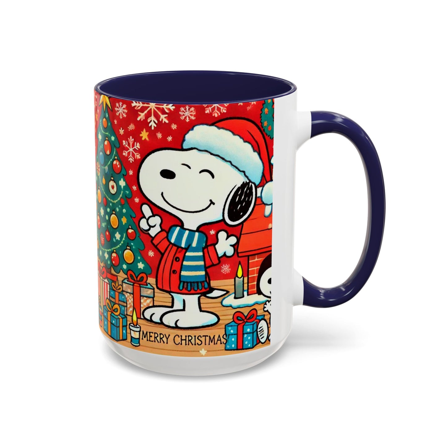 Yellow Santa Holiday Mug | Christmas Accent Coffee Mug (11,15oz)