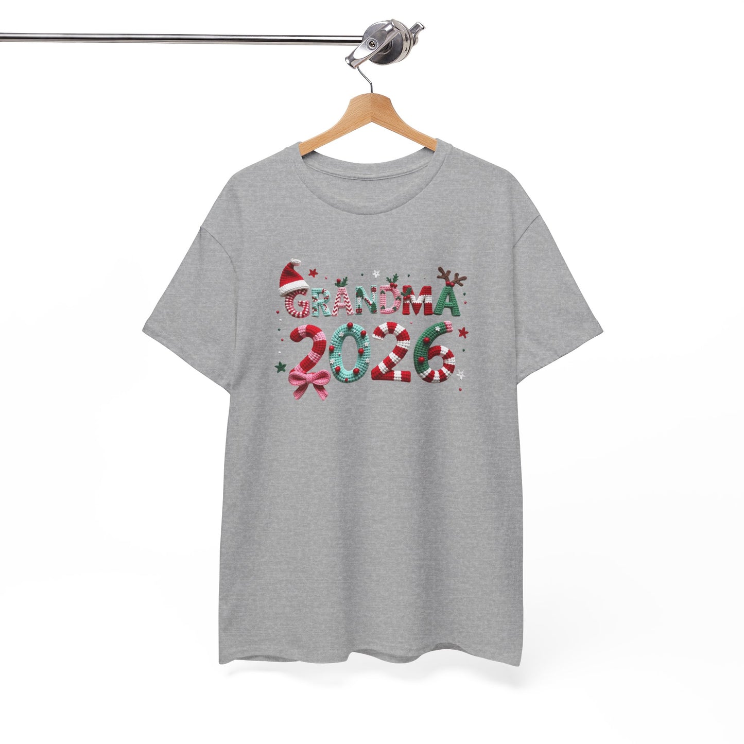 Grandma 2026 Christmas Tee Festive Holiday Gift Shirt for New Grandmothers