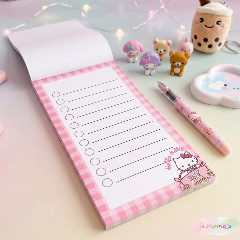 Kawaii Hello Kitty Notepad – 3.5x5 in 50 Pages, Cute Stationery, Memo Pad
