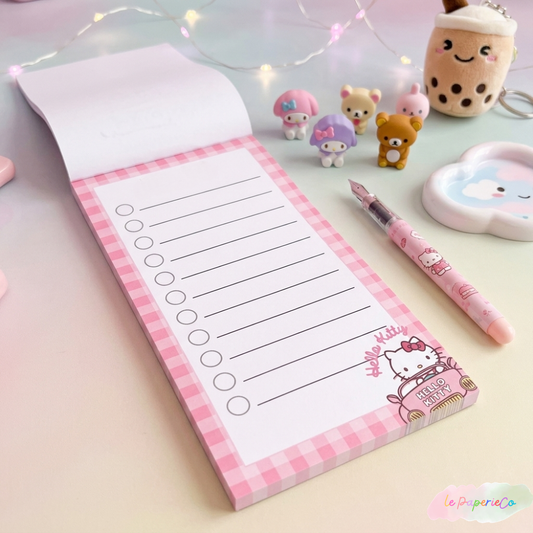 Kawaii Hello Kitty Notepad – 3.5x5 in 50 Pages, Cute Stationery, Memo Pad