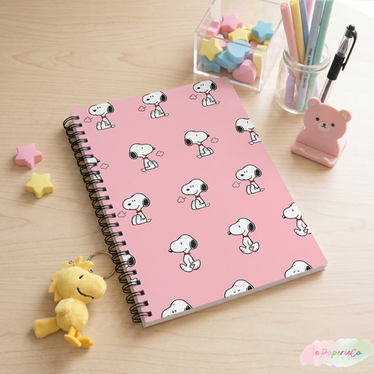 Pink Snoopy Notebook | A5 (5.82 x 8.26 in)